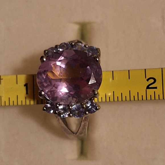Amethyst and Tanzanite Sterling Silver Ring Size 7 NIB - Picture 5 of 5